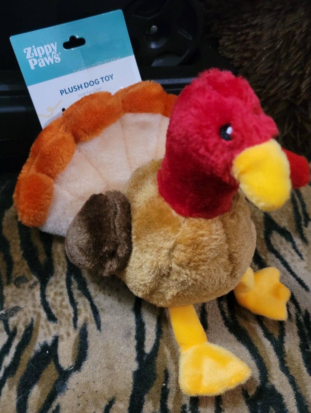 Zippypaws Dog Turkey Holiday Toy Thanksgiving W Squeak Sz Small Ea.